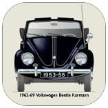 VW Beetle Karmann Cabriolet 1953-55 Coaster 1